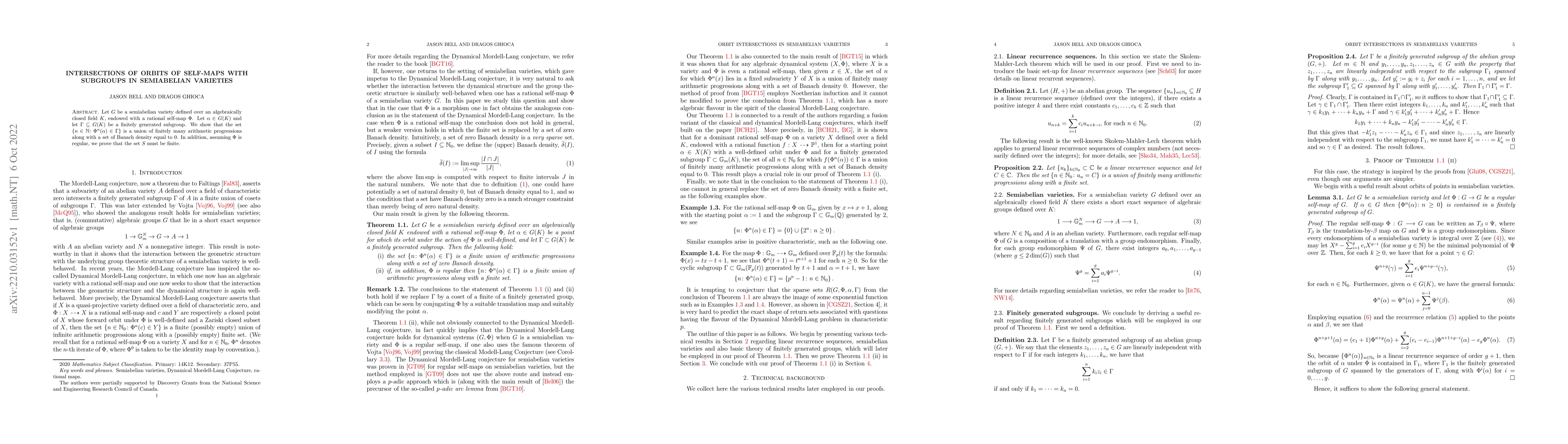 Thumbnail for Intersections of orbits of self-maps with subgroups in semiabelian
  varieties