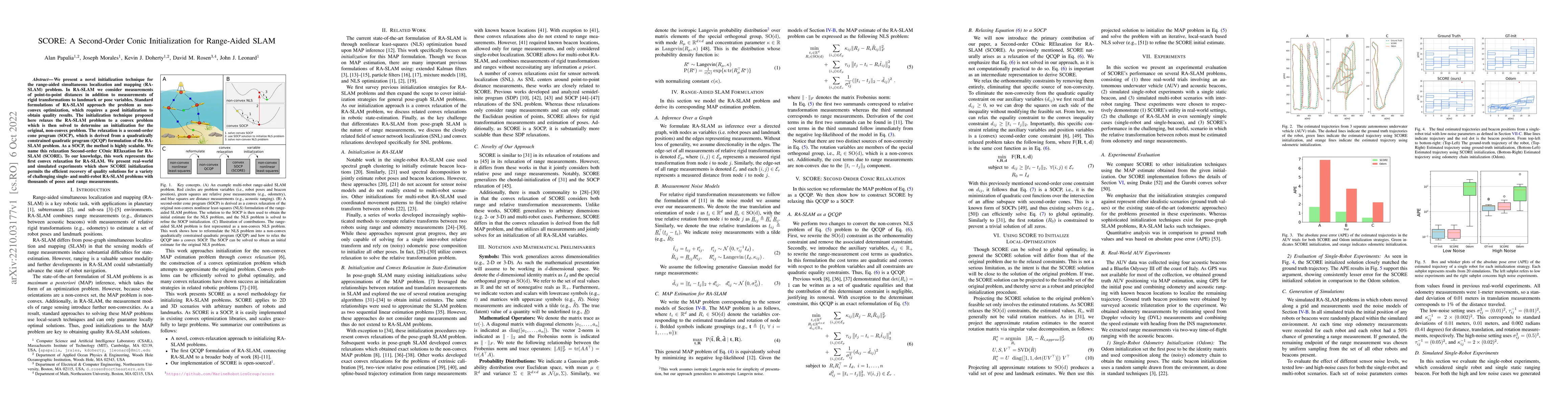 Thumbnail for SCORE: A Second-Order Conic Initialization for Range-Aided SLAM