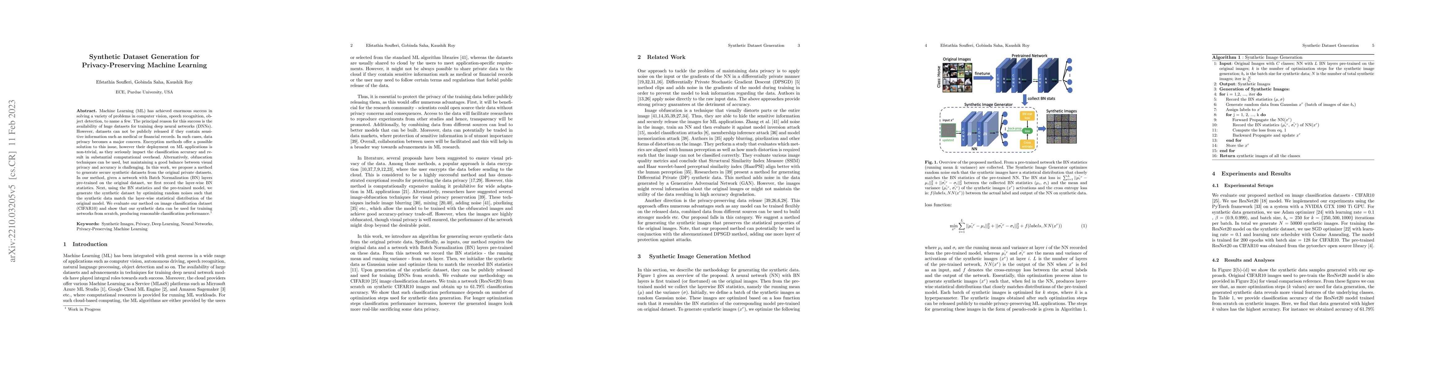 Thumbnail for Synthetic Dataset Generation for Privacy-Preserving Machine Learning