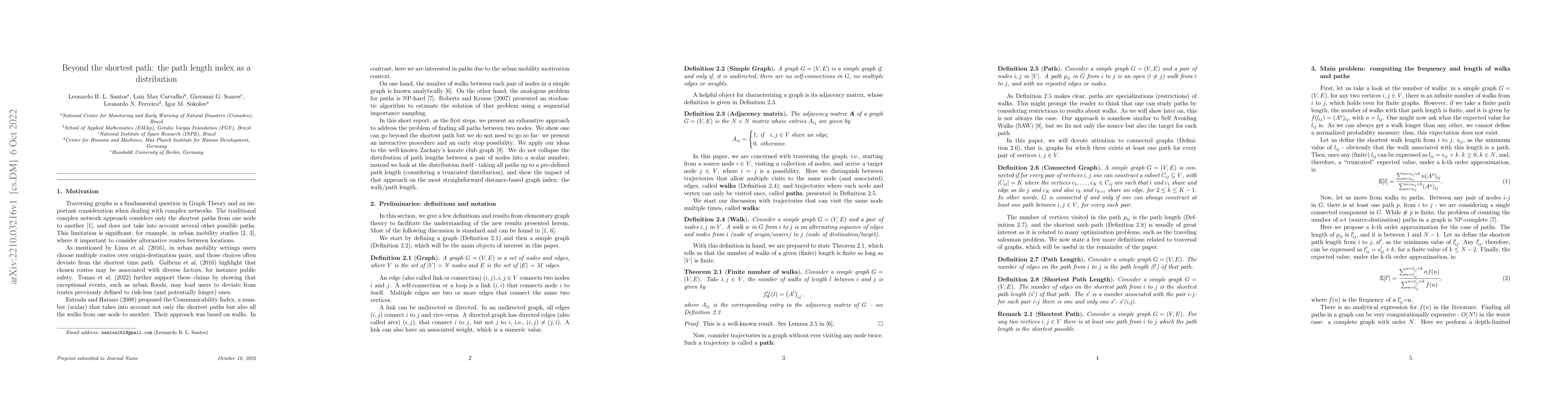 Thumbnail for Beyond the shortest path: the path length index as a distribution