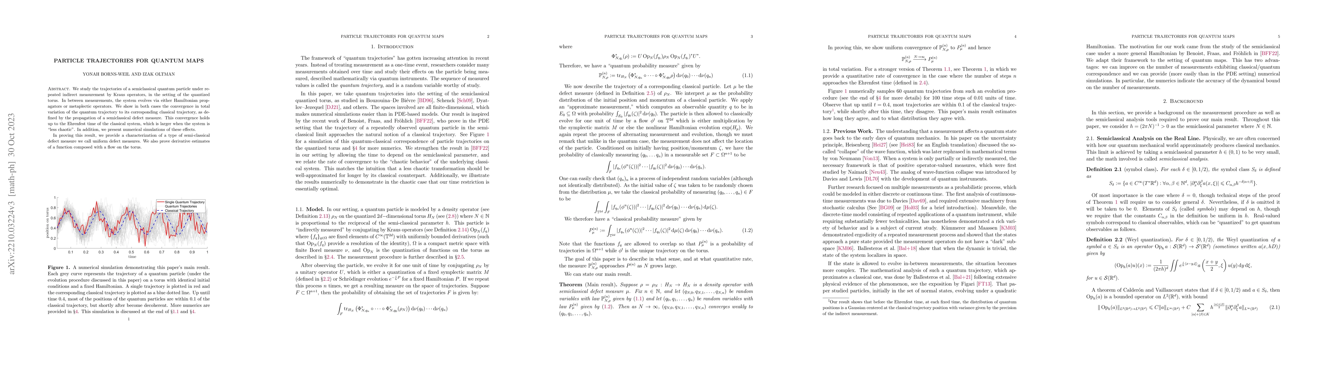 Thumbnail for Particle Trajectories for Quantum Maps