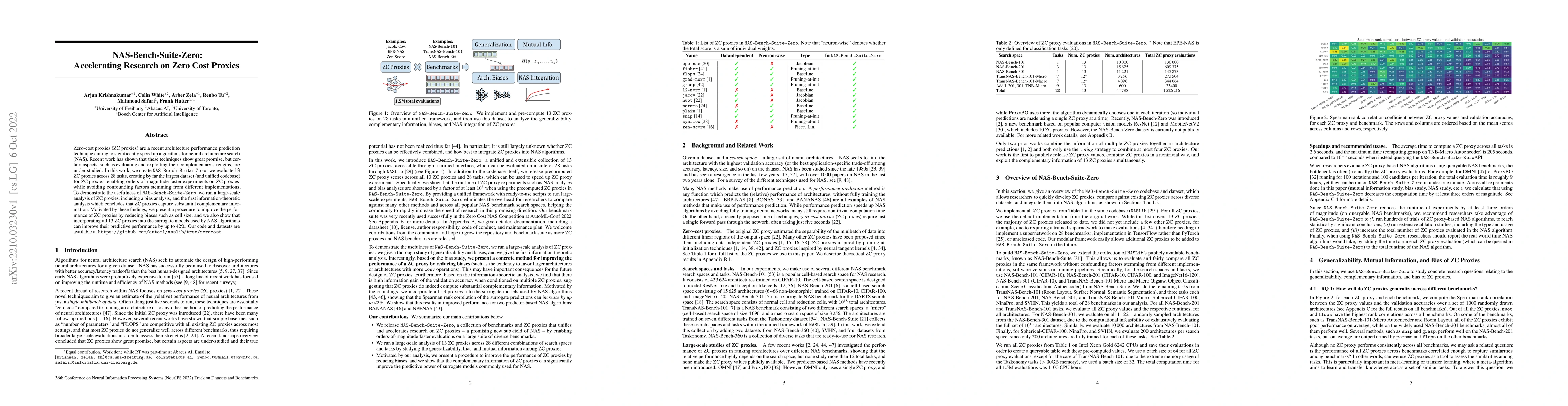 Thumbnail for NAS-Bench-Suite-Zero: Accelerating Research on Zero Cost Proxies