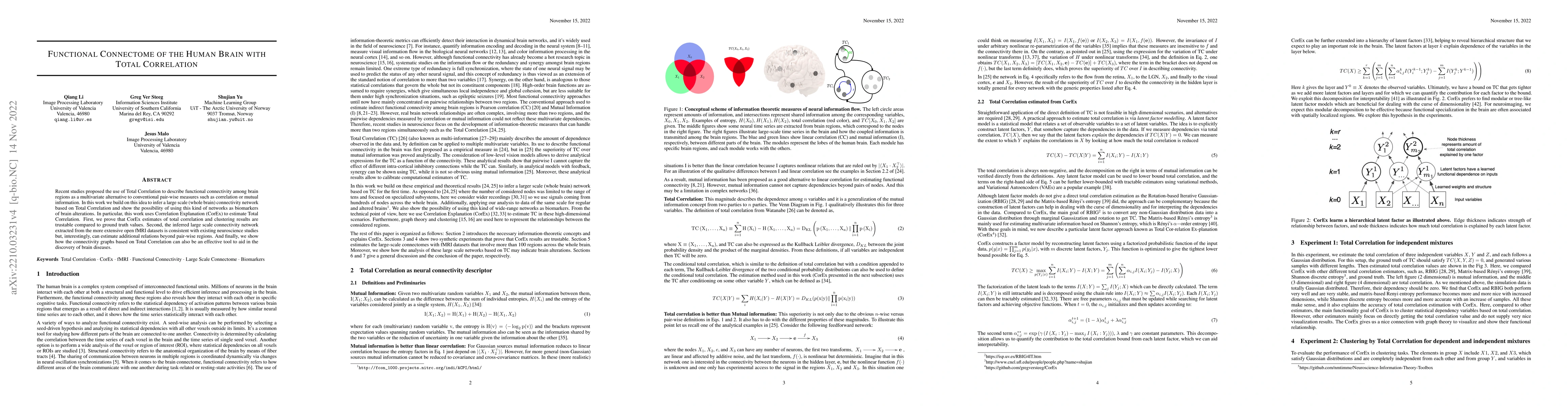 Thumbnail for Functional Connectome of the Human Brain with Total Correlation