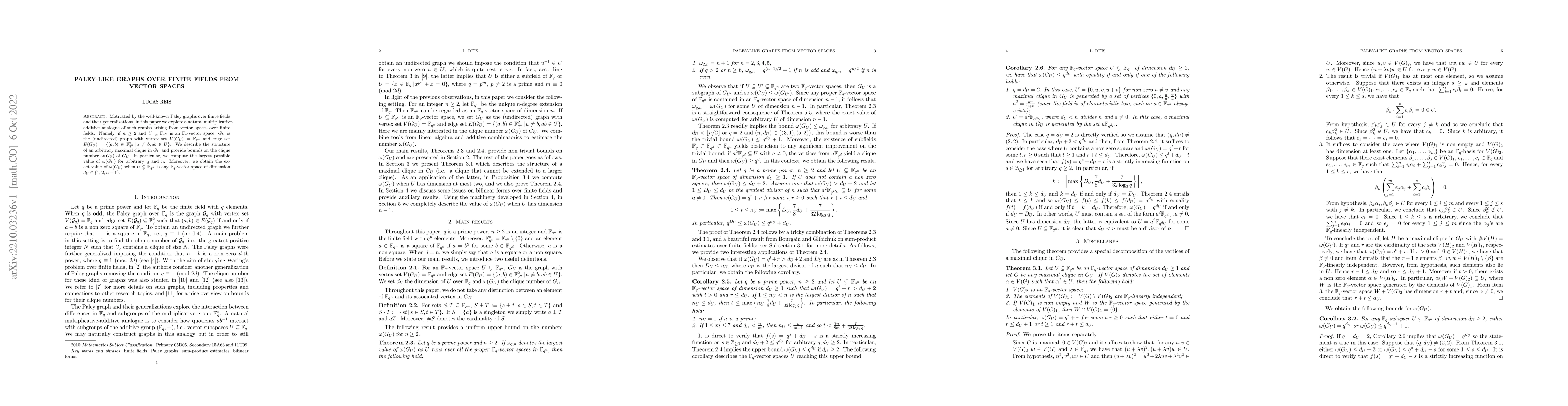 Thumbnail for Paley-like graphs over finite fields from vector spaces
