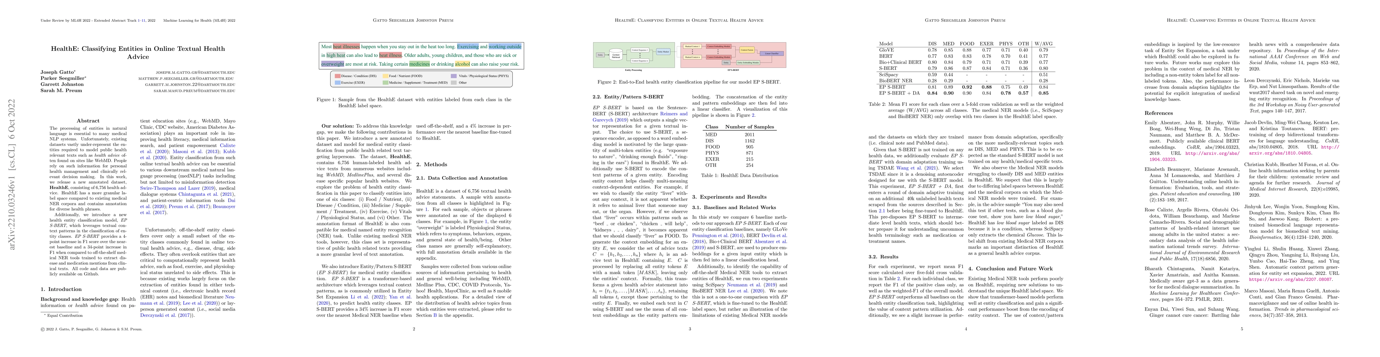 Thumbnail for HealthE: Classifying Entities in Online Textual Health Advice