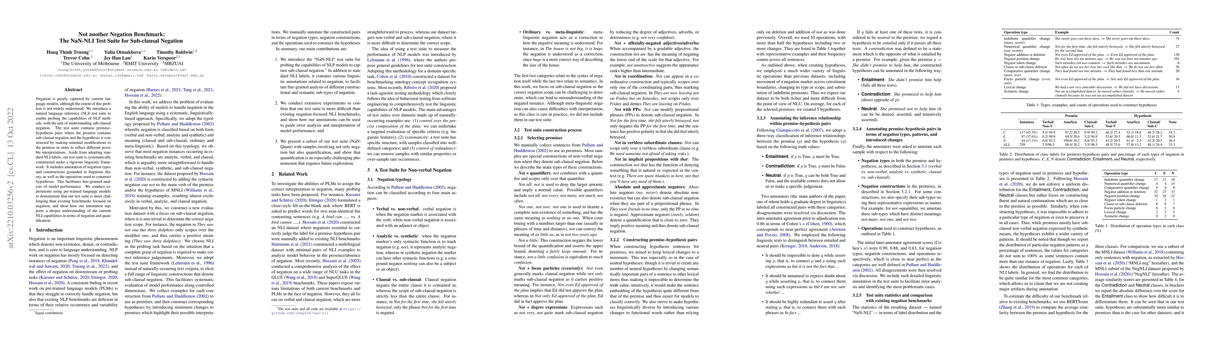 Thumbnail for Not another Negation Benchmark: The NaN-NLI Test Suite for Sub-clausal
  Negation