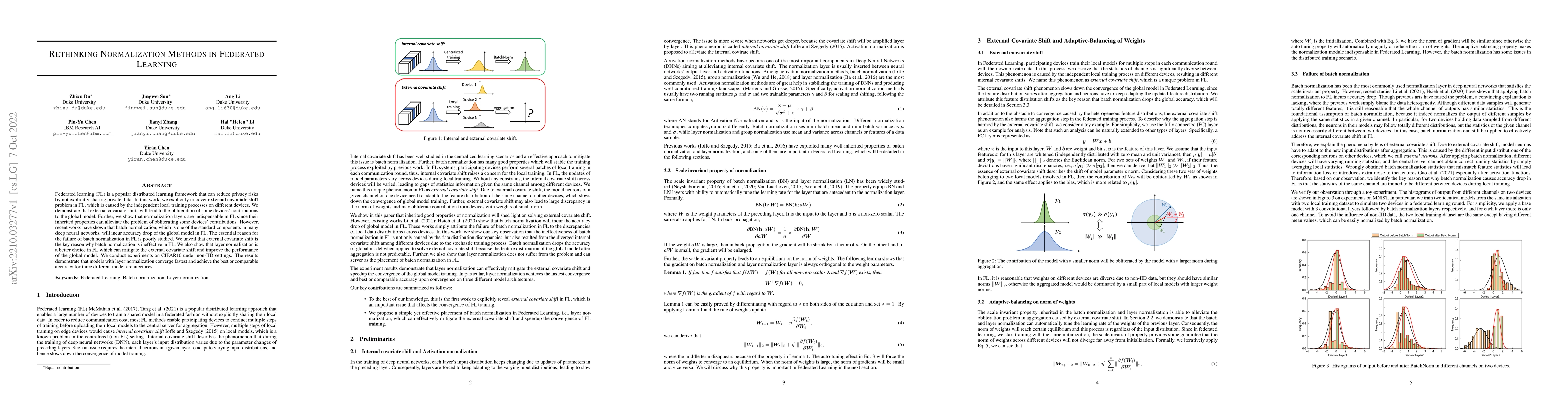 Thumbnail for Rethinking Normalization Methods in Federated Learning