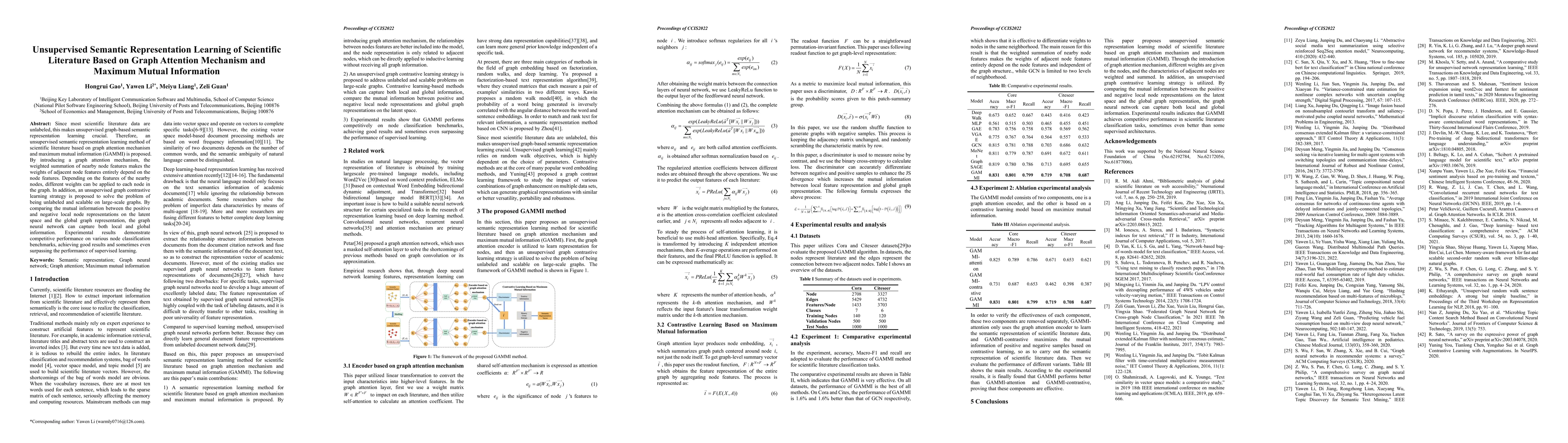 Thumbnail for Unsupervised Semantic Representation Learning of Scientific Literature
  Based on Graph Attention Mechanism and Maximum Mutual Information