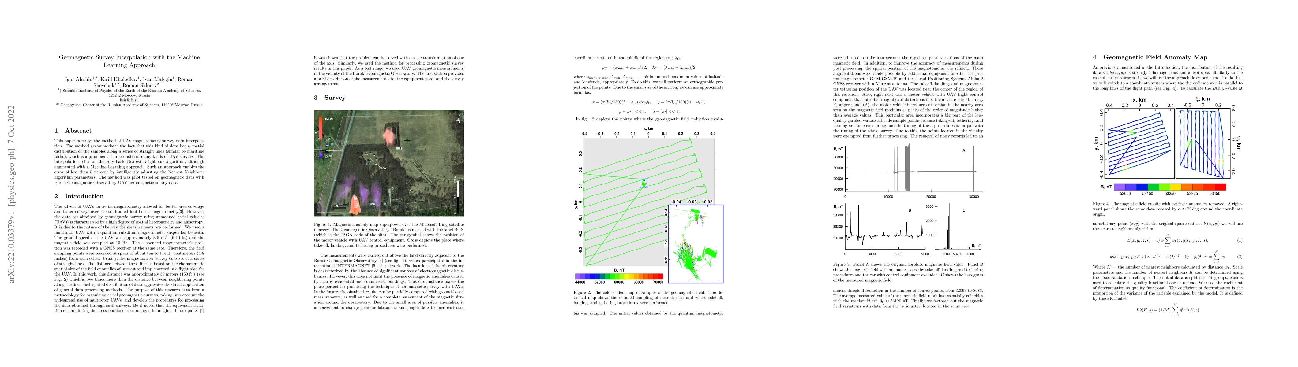 Thumbnail for Geomagnetic Survey Interpolation with the Machine Learning Approach