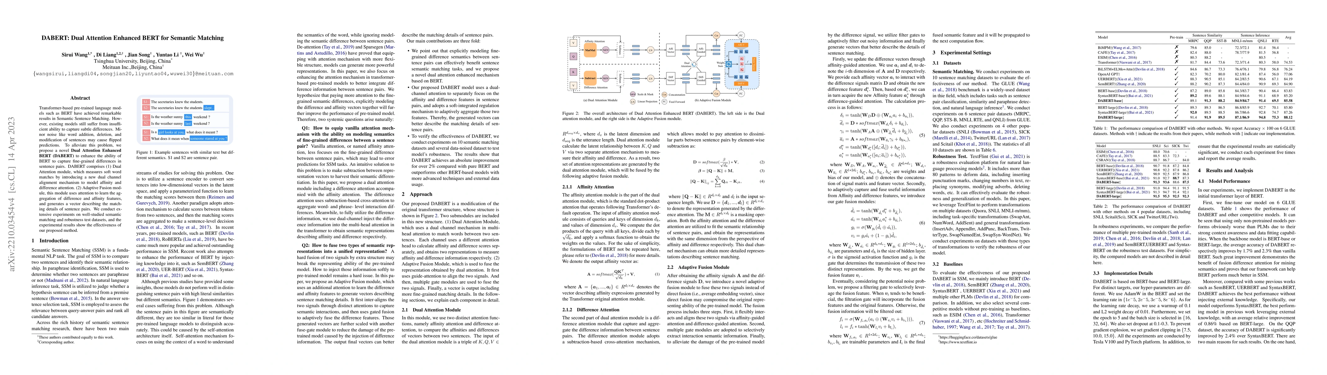 Thumbnail for DABERT: Dual Attention Enhanced BERT for Semantic Matching