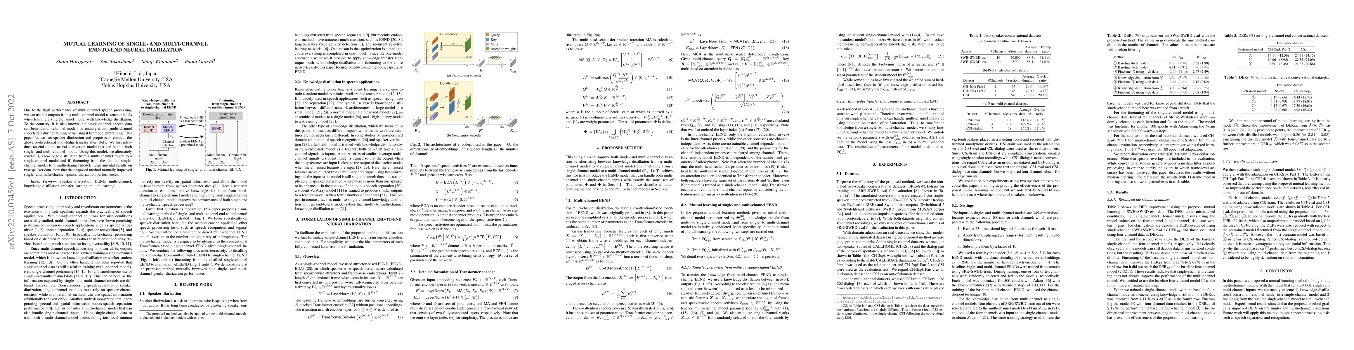 Thumbnail for Mutual Learning of Single- and Multi-Channel End-to-End Neural
  Diarization