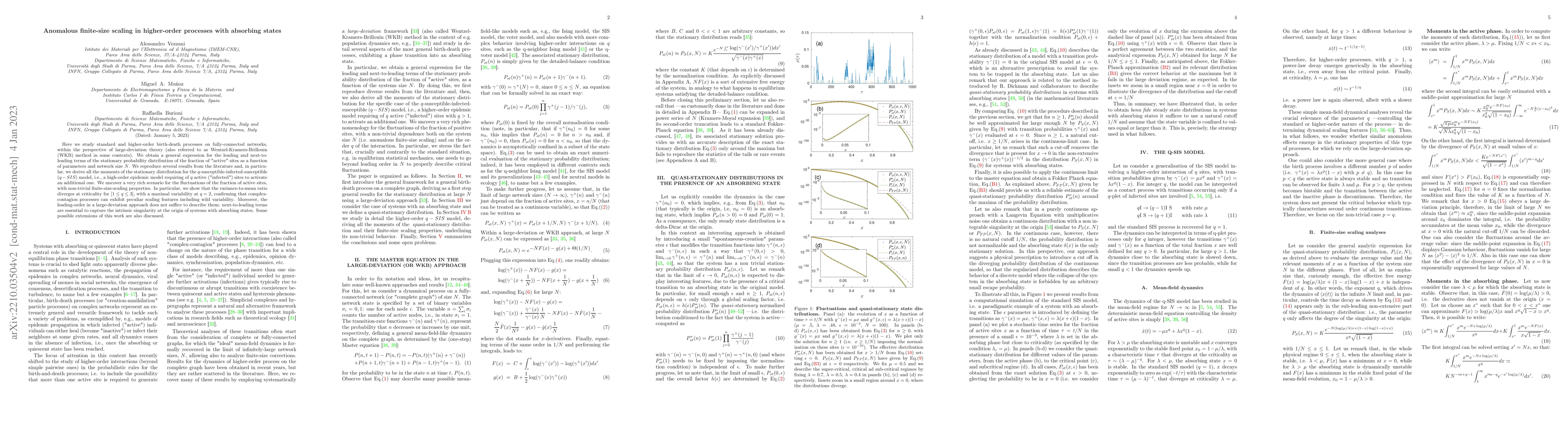 Thumbnail for Anomalous finite-size scaling in higher-order processes with absorbing
  states