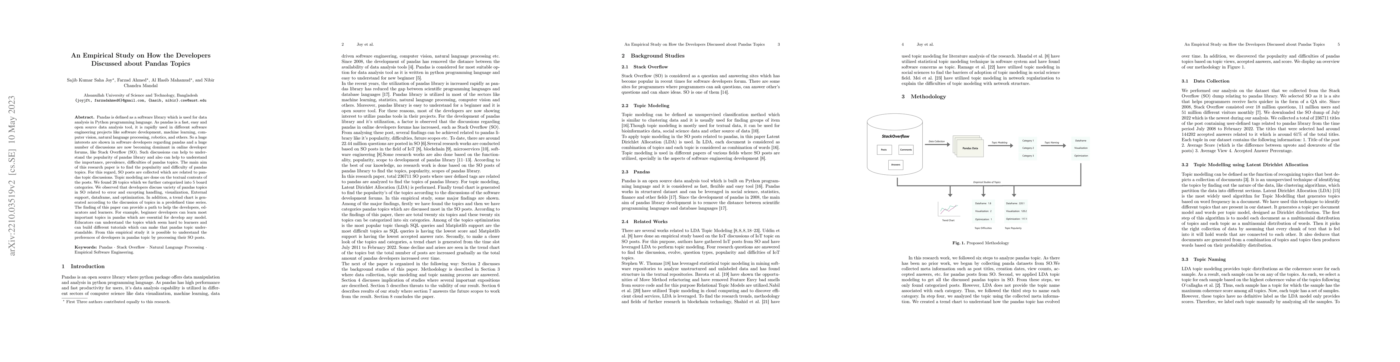 Thumbnail for An Empirical Study on How the Developers Discussed about Pandas Topics