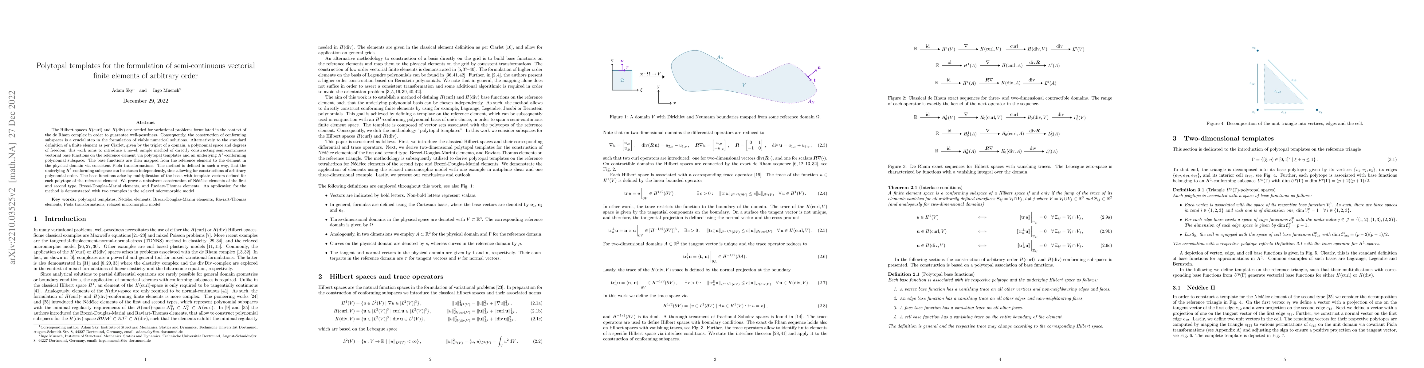 Thumbnail for Polytopal templates for the formulation of semi-continuous vectorial
  finite elements of arbitrary order