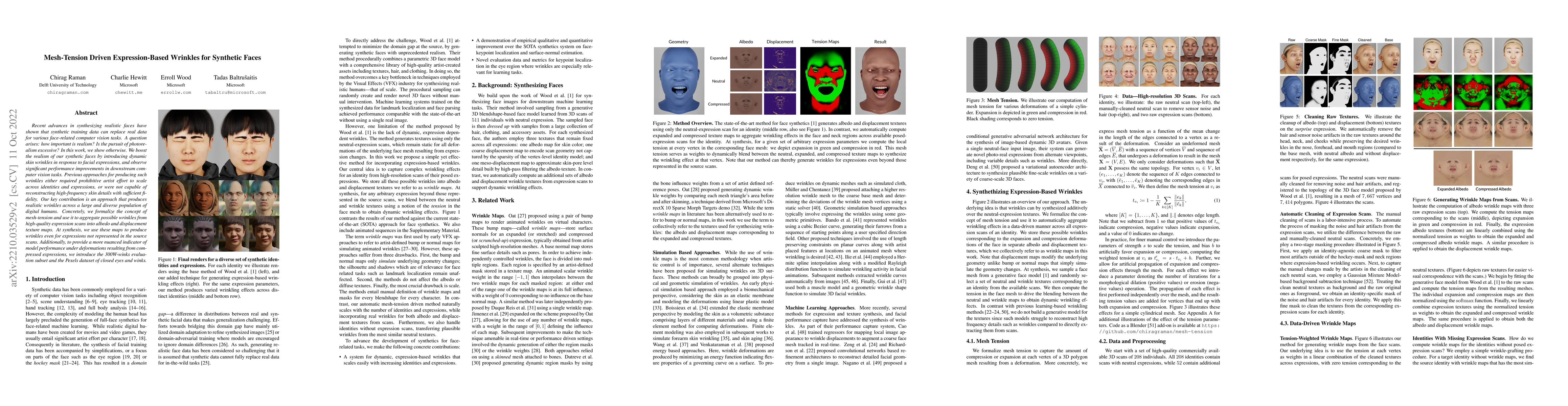 Thumbnail for Mesh-Tension Driven Expression-Based Wrinkles for Synthetic Faces