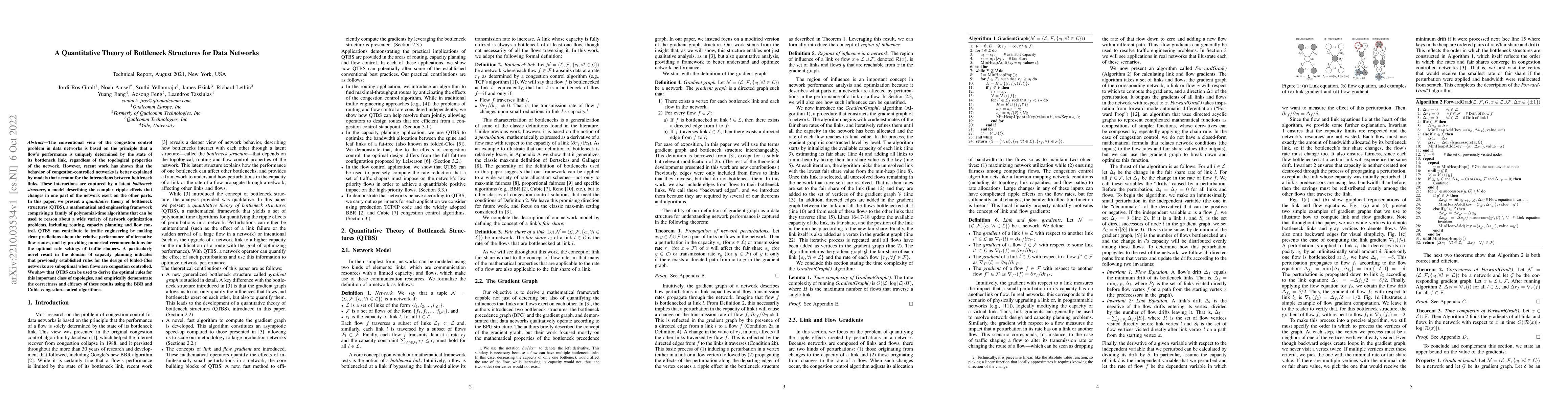 Thumbnail for A Quantitative Theory of Bottleneck Structures for Data Networks