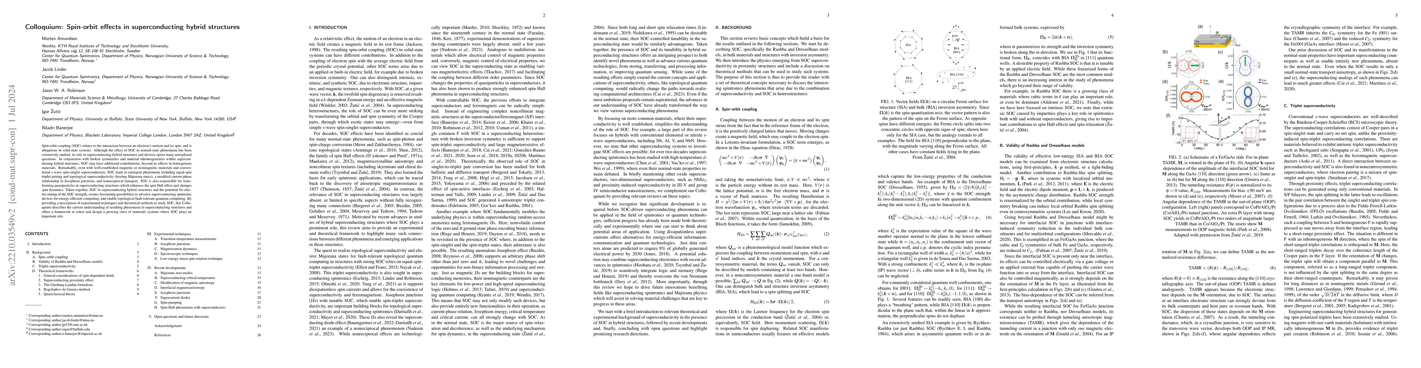 Thumbnail for Colloquium: Spin-orbit effects in superconducting hybrid structures