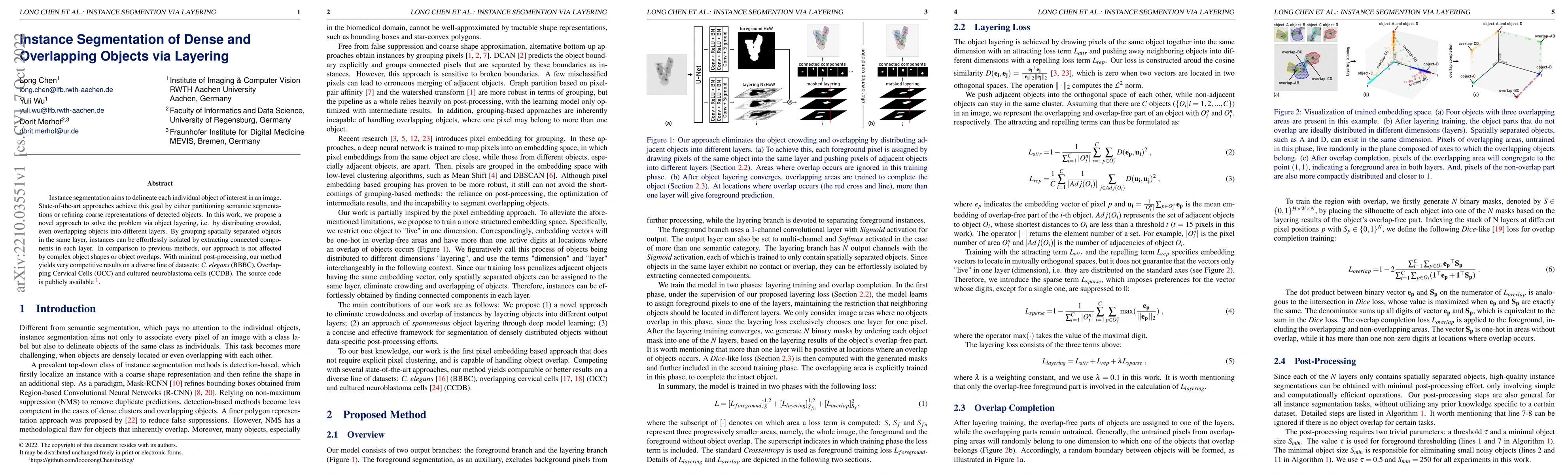 Thumbnail for Instance Segmentation of Dense and Overlapping Objects via Layering