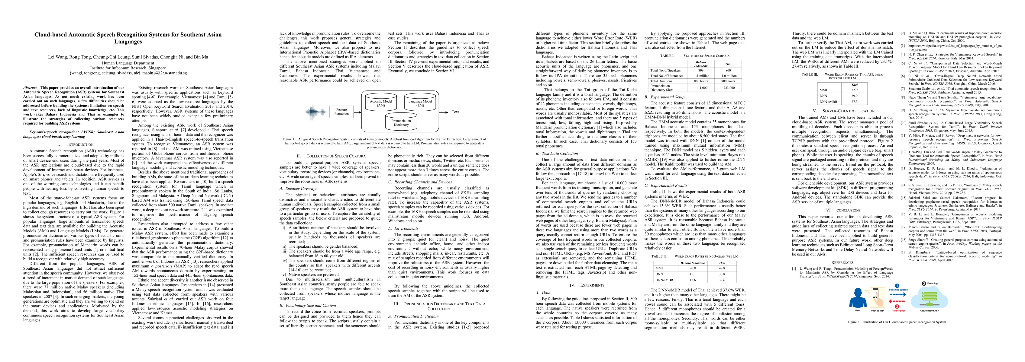 Thumbnail for Cloud-based Automatic Speech Recognition Systems for Southeast Asian
  Languages