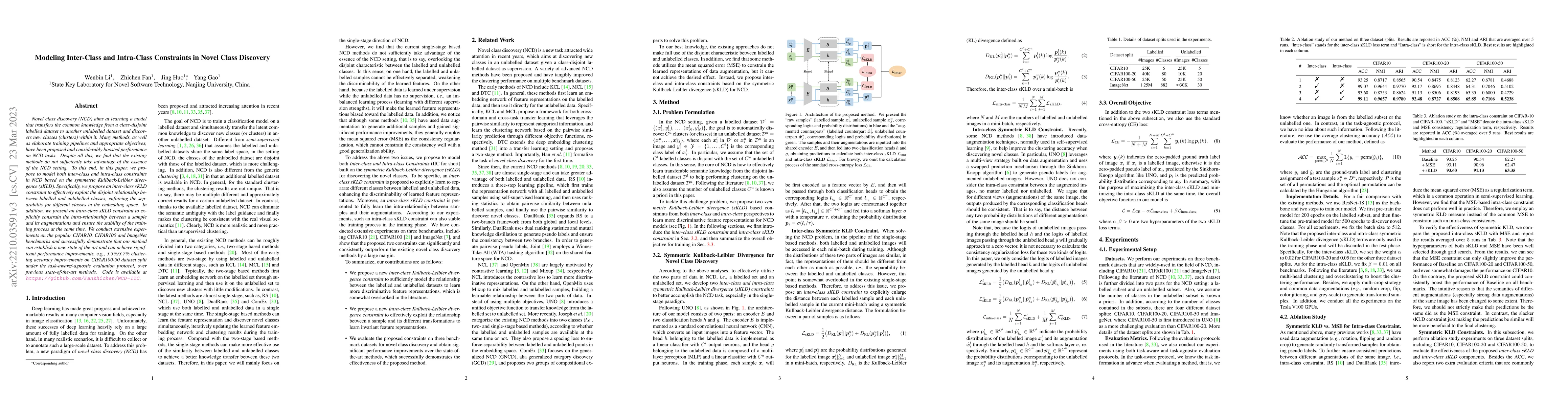 Thumbnail for Modeling Inter-Class and Intra-Class Constraints in Novel Class
  Discovery