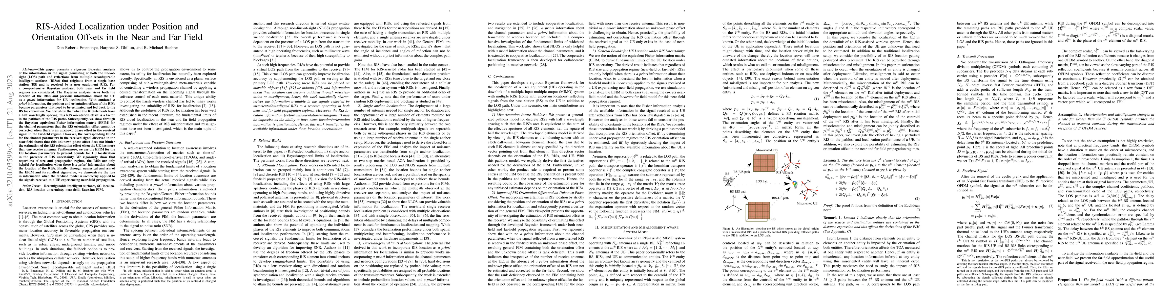 Thumbnail for RIS-Aided Localization under Position and Orientation Offsets in the
  Near and Far Field