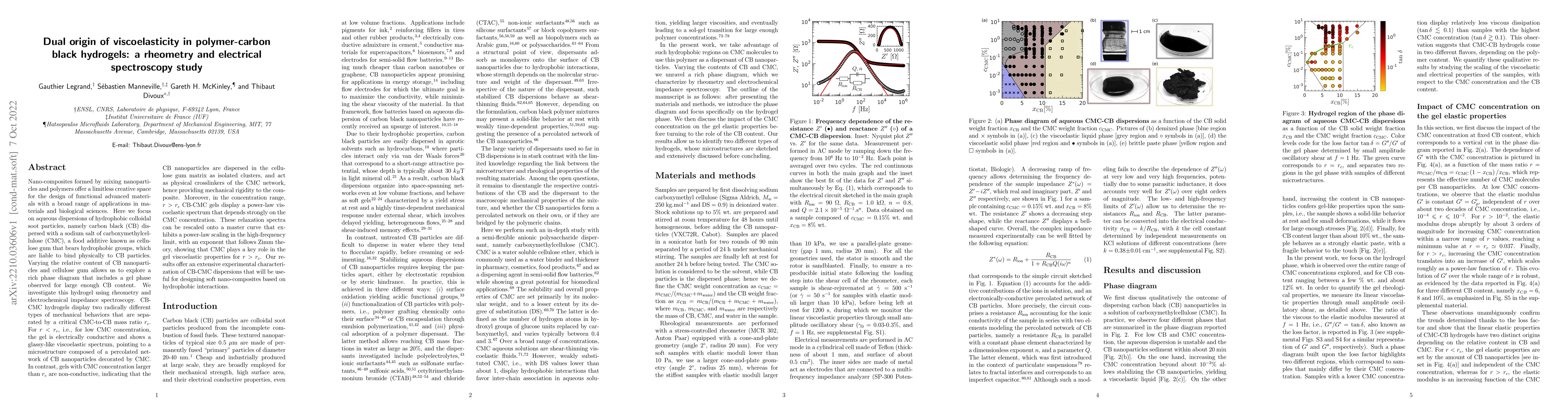 Thumbnail for Dual origin of viscoelasticity in polymer-carbon black hydrogels: a
  rheometry and electrical spectroscopy study