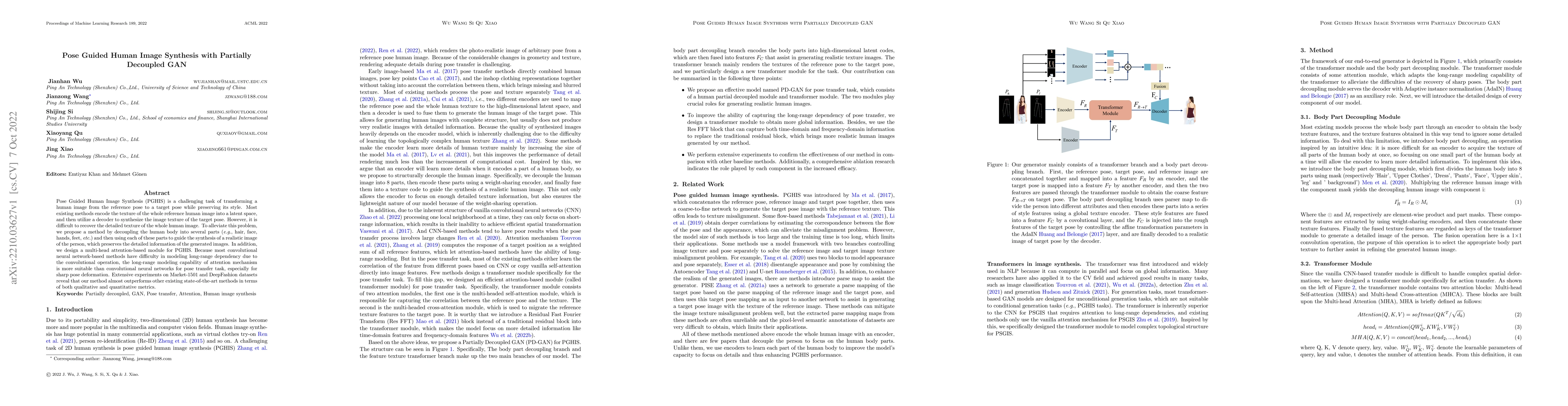 Thumbnail for Pose Guided Human Image Synthesis with Partially Decoupled GAN