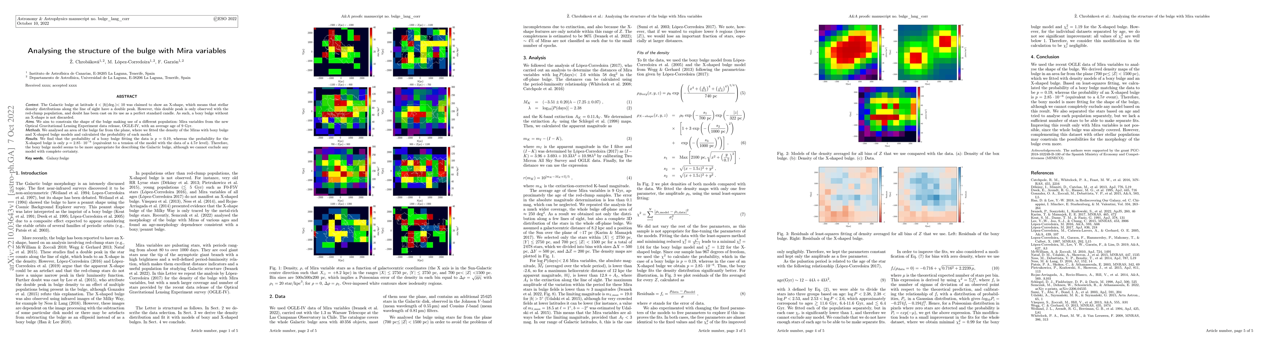 Thumbnail for Analysing the structure of the bulge with Mira variables
