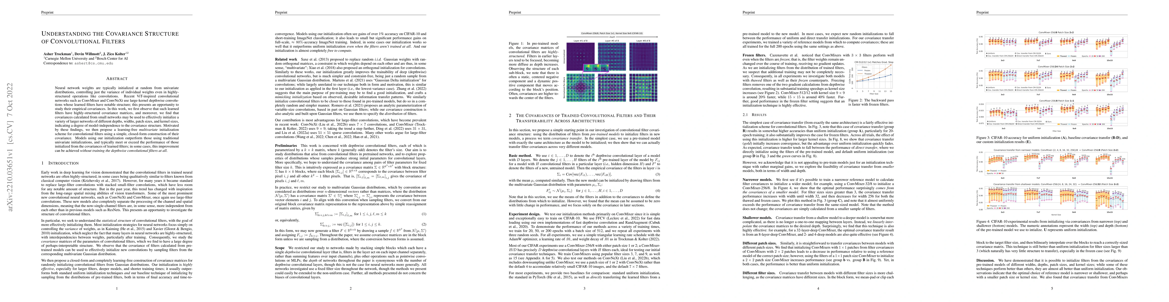 Thumbnail for Understanding the Covariance Structure of Convolutional Filters