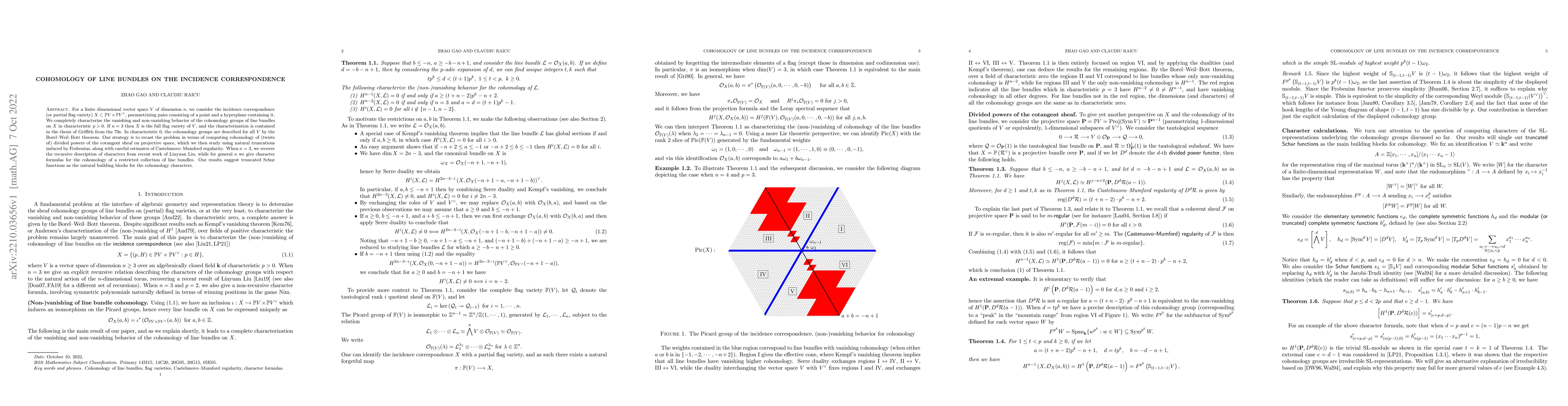 Thumbnail for Cohomology of line bundles on the incidence correspondence