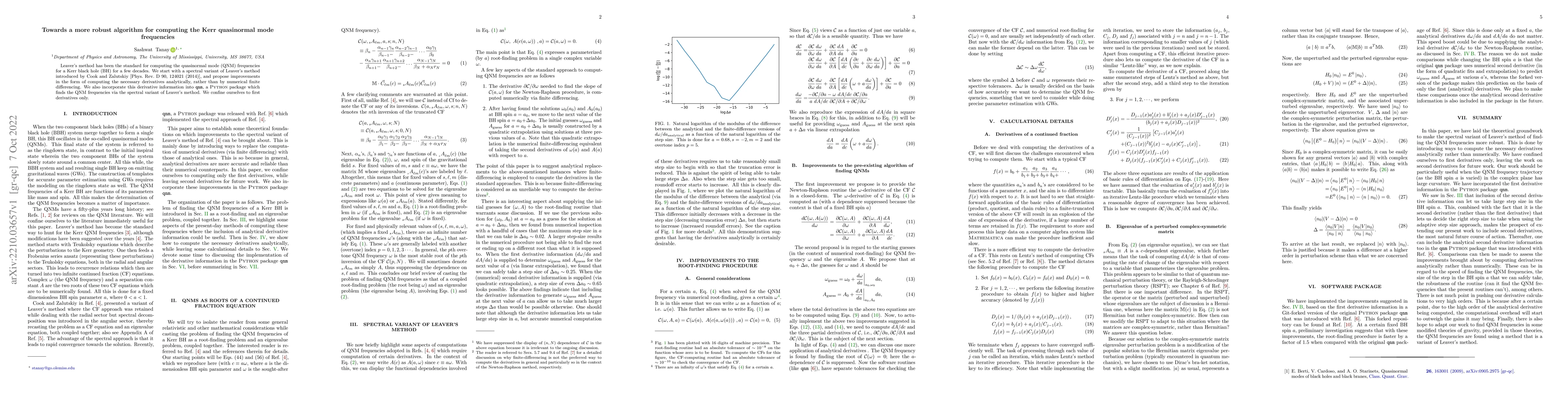 Thumbnail for Towards a more robust algorithm for computing the Kerr quasinormal mode
  frequencies