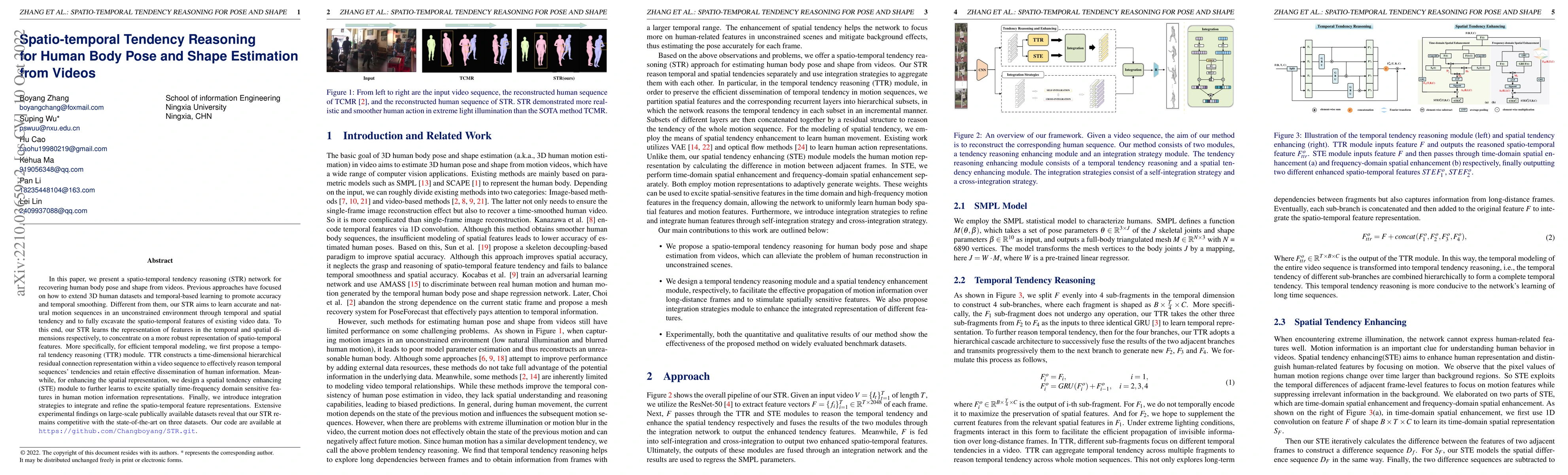 Thumbnail for Spatio-temporal Tendency Reasoning for Human Body Pose and Shape
  Estimation from Videos