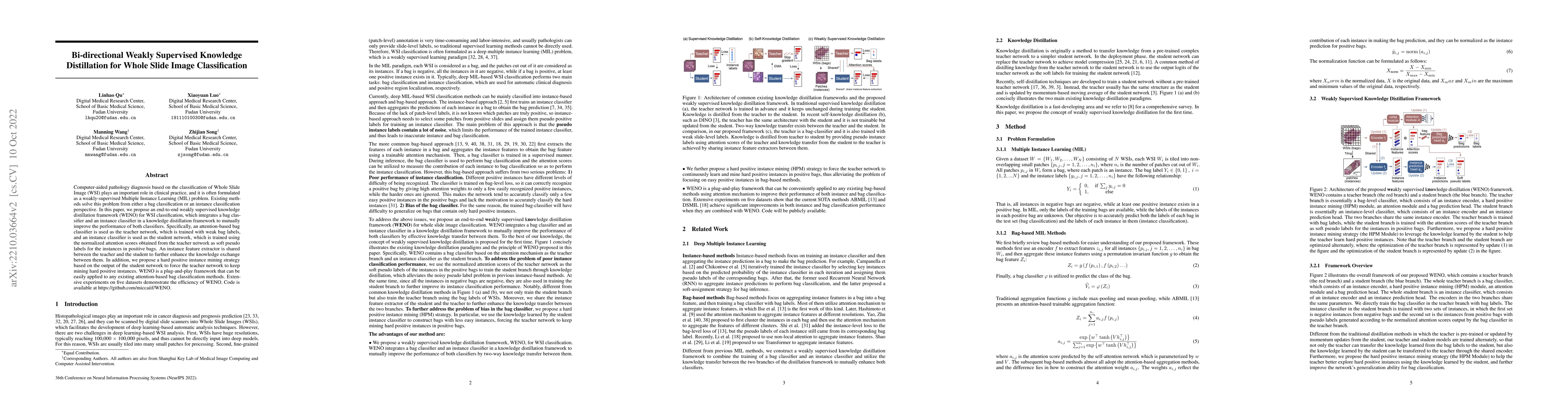 Thumbnail for Bi-directional Weakly Supervised Knowledge Distillation for Whole Slide
  Image Classification