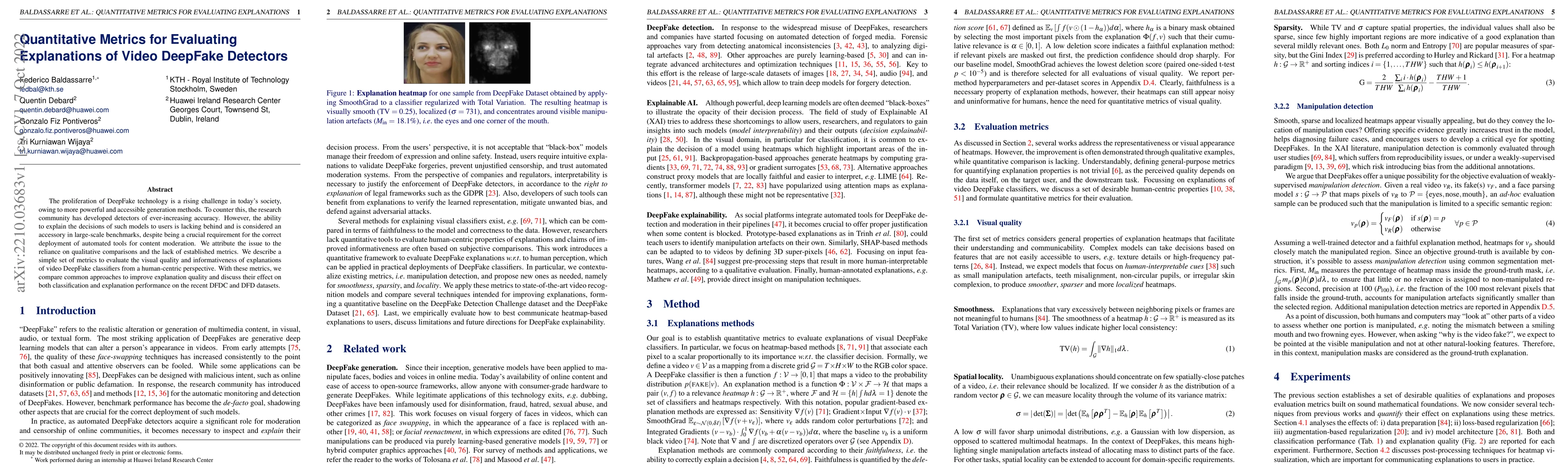 Thumbnail for Quantitative Metrics for Evaluating Explanations of Video DeepFake
  Detectors