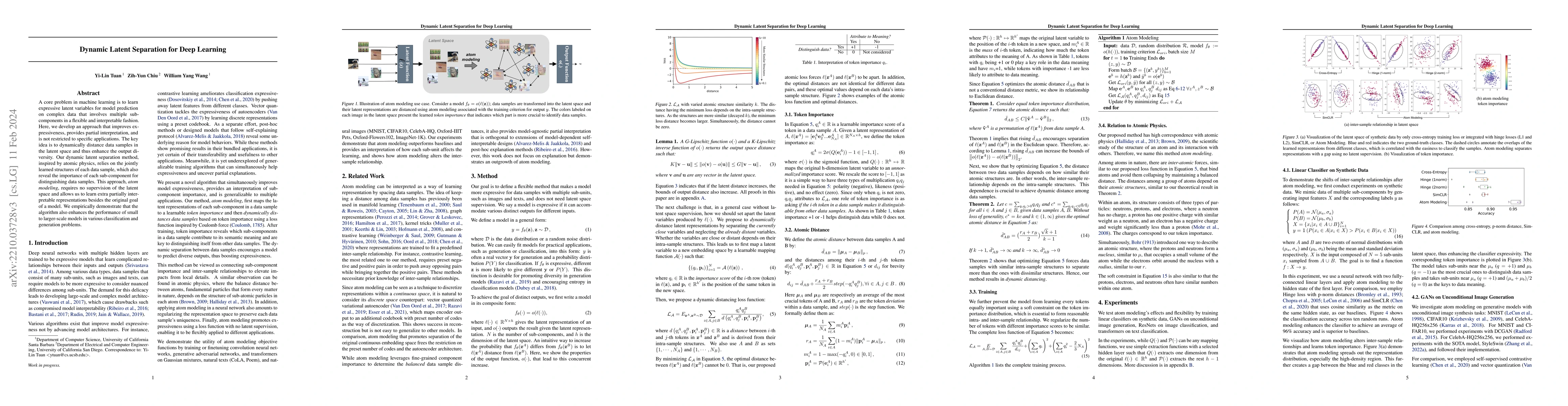 Thumbnail for Dynamic Latent Separation for Deep Learning