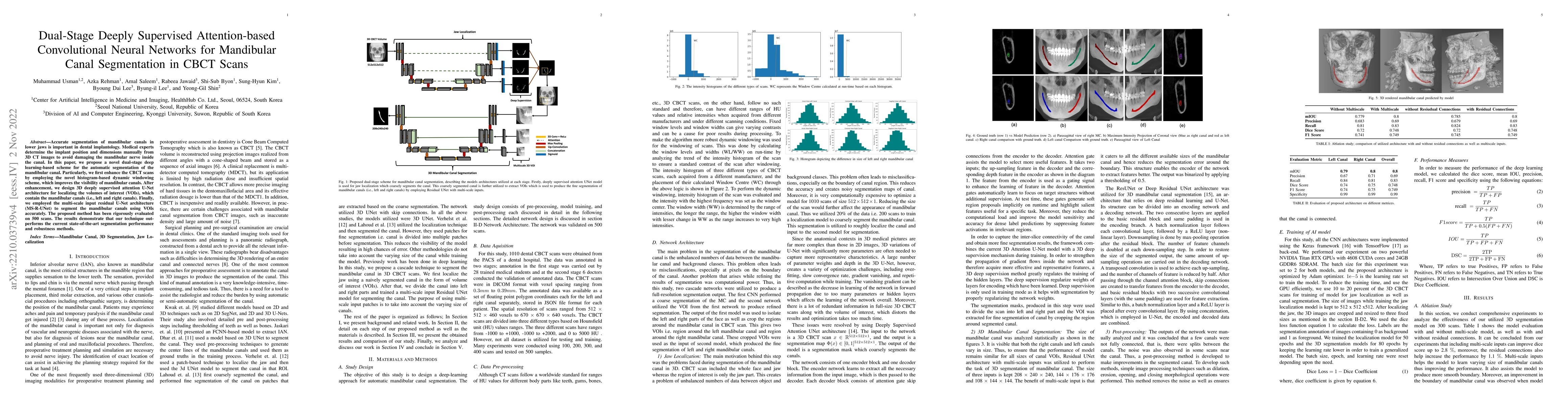 Thumbnail for Dual-Stage Deeply Supervised Attention-based Convolutional Neural
  Networks for Mandibular Canal Segmentation in CBCT Scans