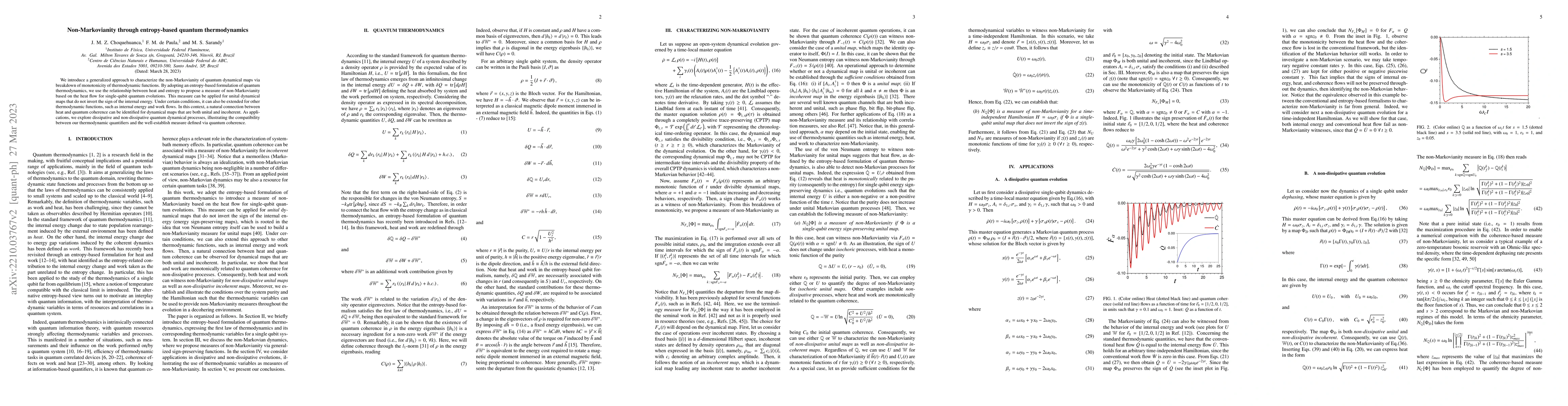 Thumbnail for Non-Markovianity through entropy-based quantum thermodynamics
