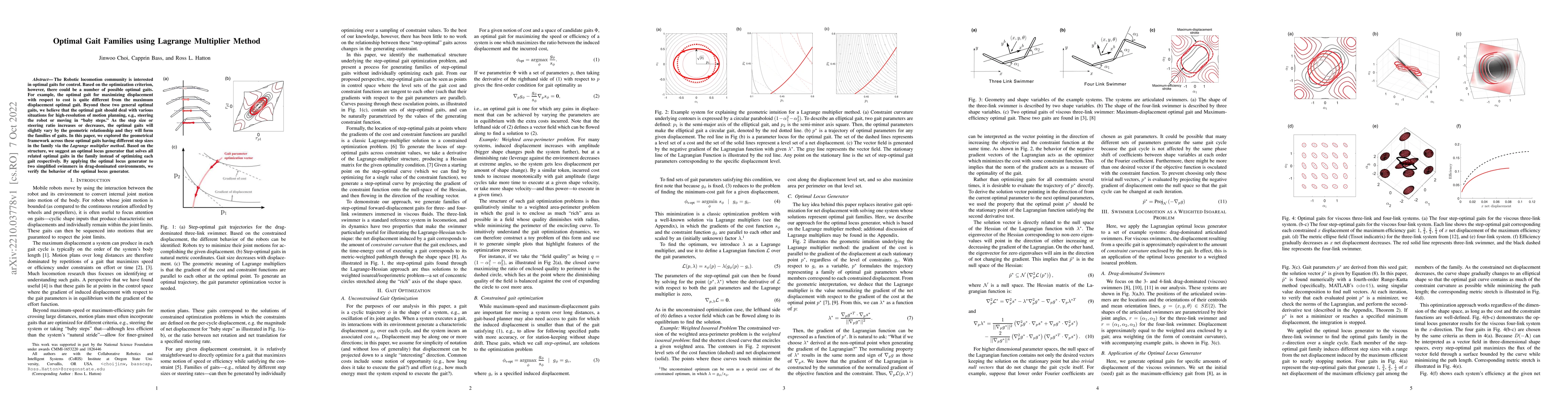 Thumbnail for Optimal Gait Families using Lagrange Multiplier Method