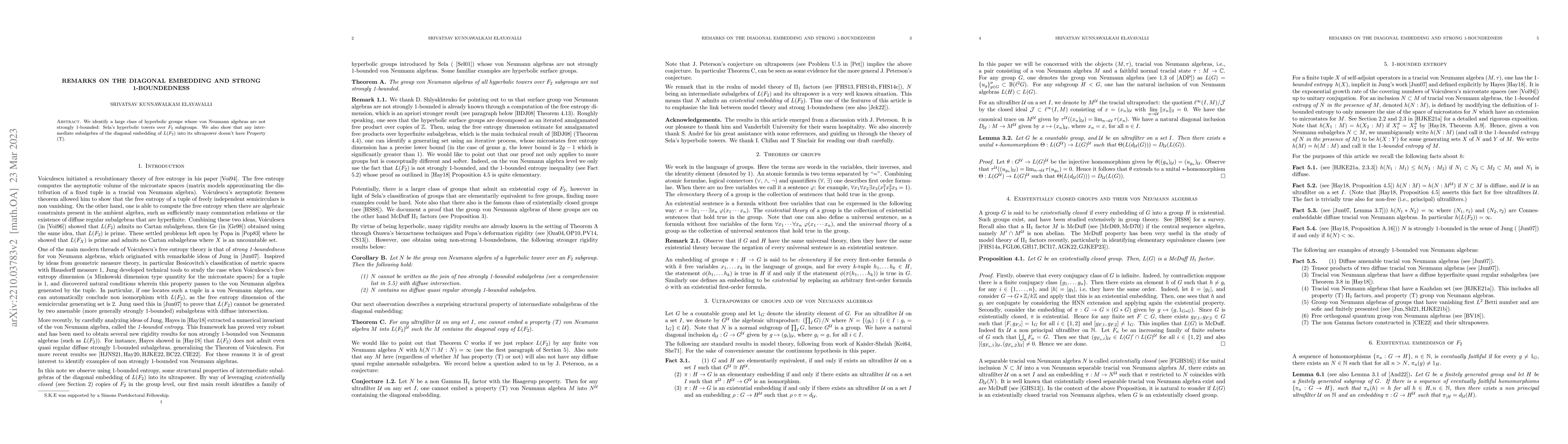 Thumbnail for Remarks on the diagonal embedding and strong 1-boundedness