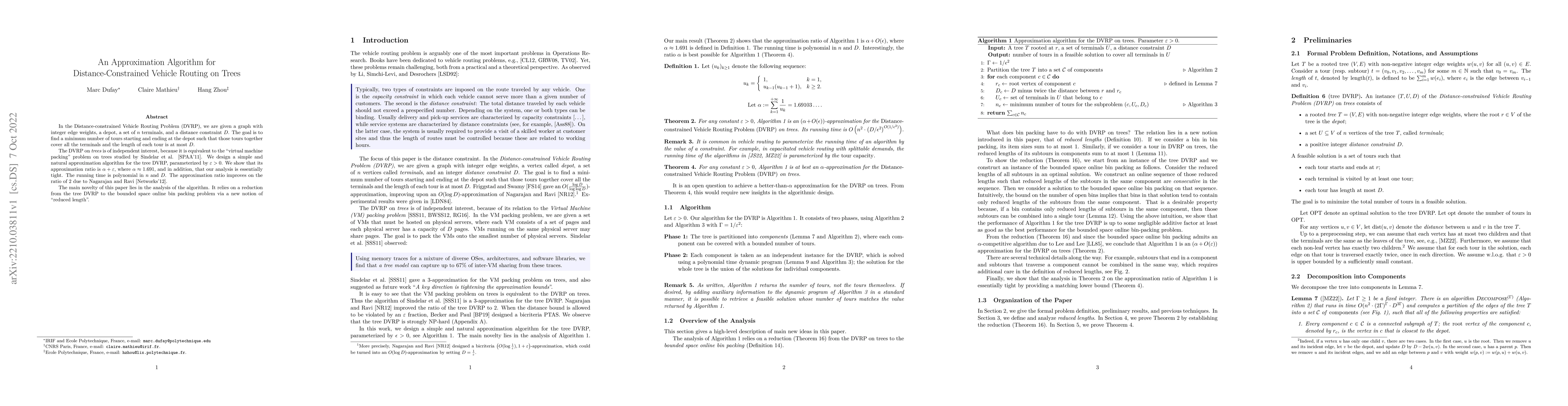Thumbnail for An Approximation Algorithm for Distance-Constrained Vehicle Routing on
  Trees