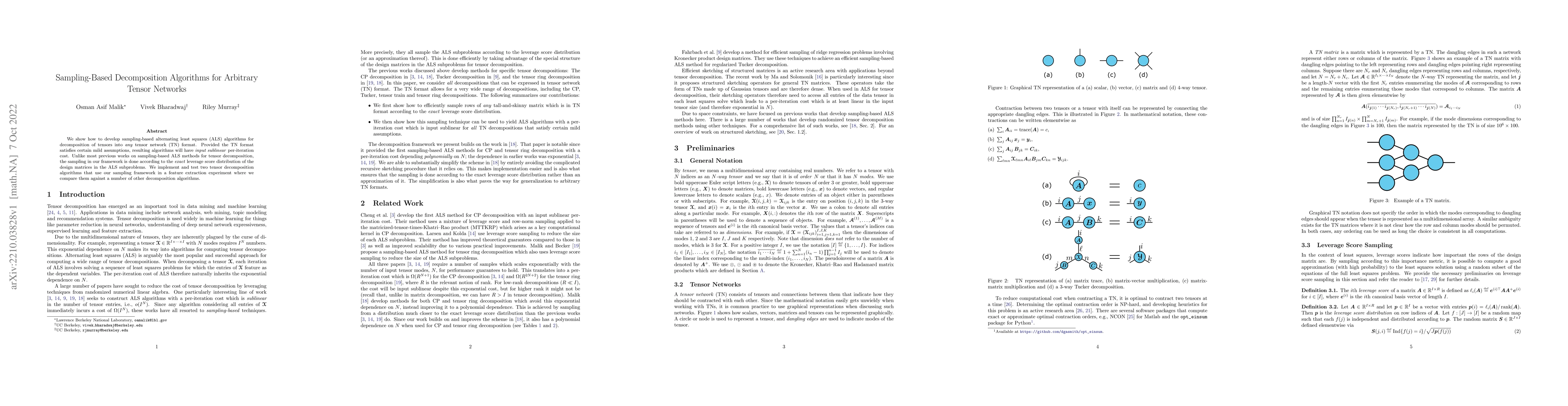 Thumbnail for Sampling-Based Decomposition Algorithms for Arbitrary Tensor Networks