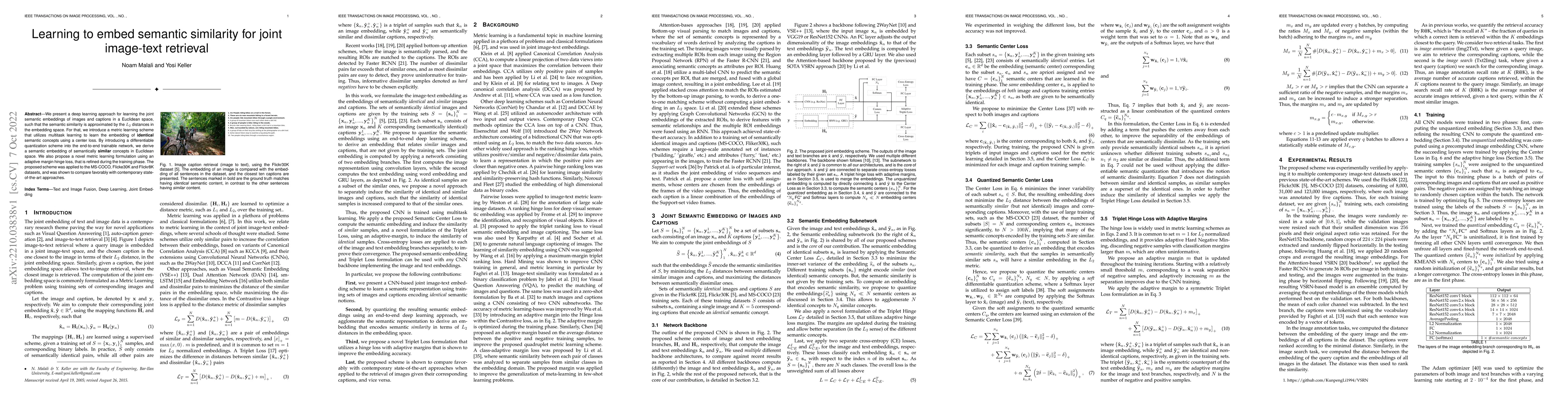 Thumbnail for Learning to embed semantic similarity for joint image-text retrieval
