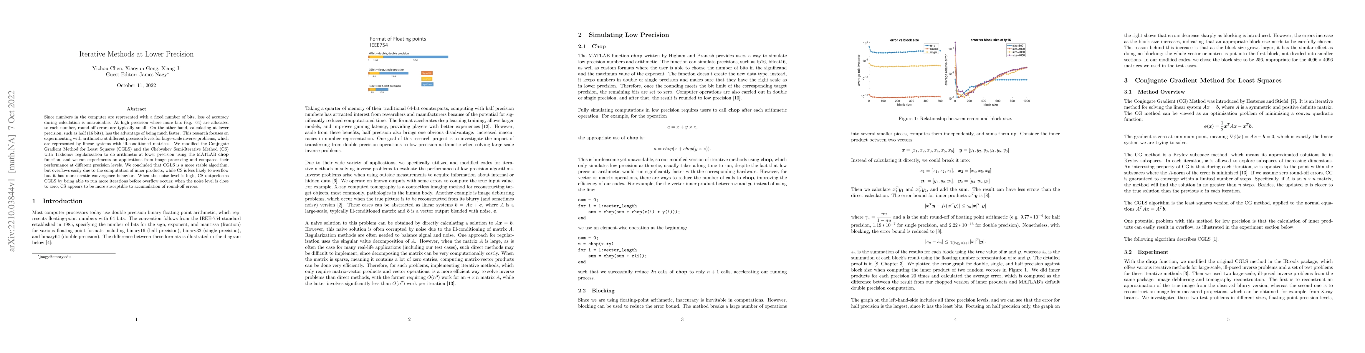 Thumbnail for Iterative Methods at Lower Precision
