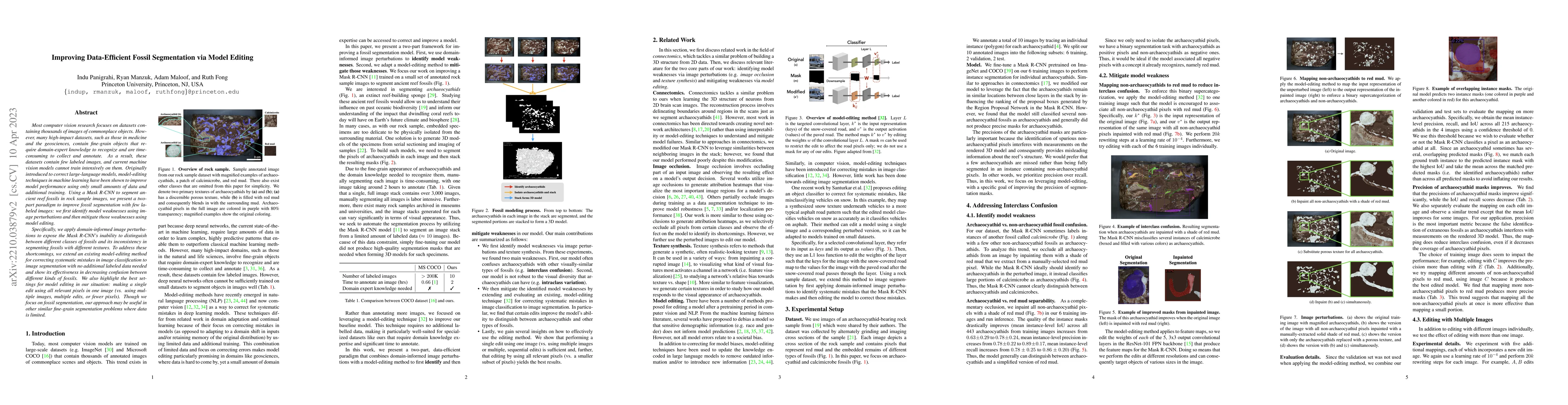 Thumbnail for Improving Data-Efficient Fossil Segmentation via Model Editing