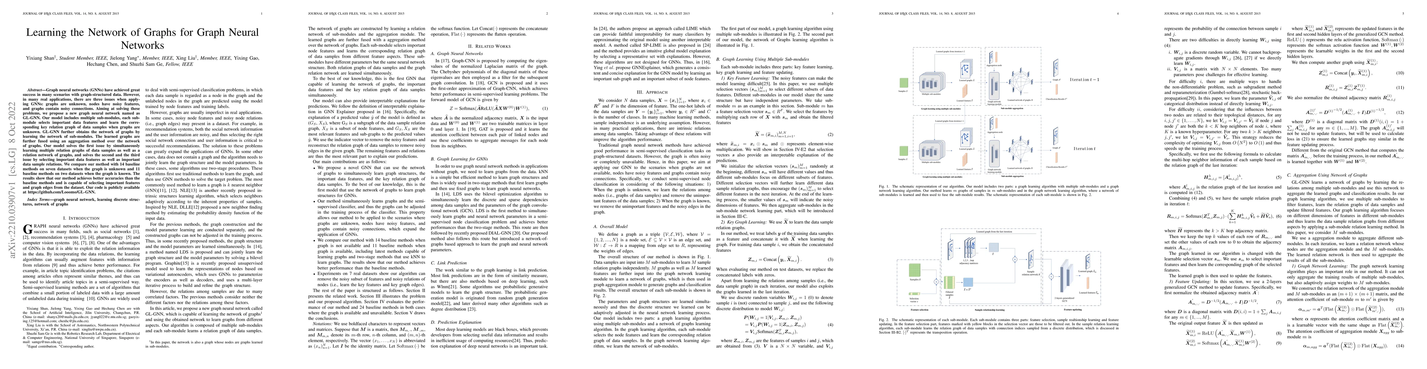 Thumbnail for Learning the Network of Graphs for Graph Neural Networks