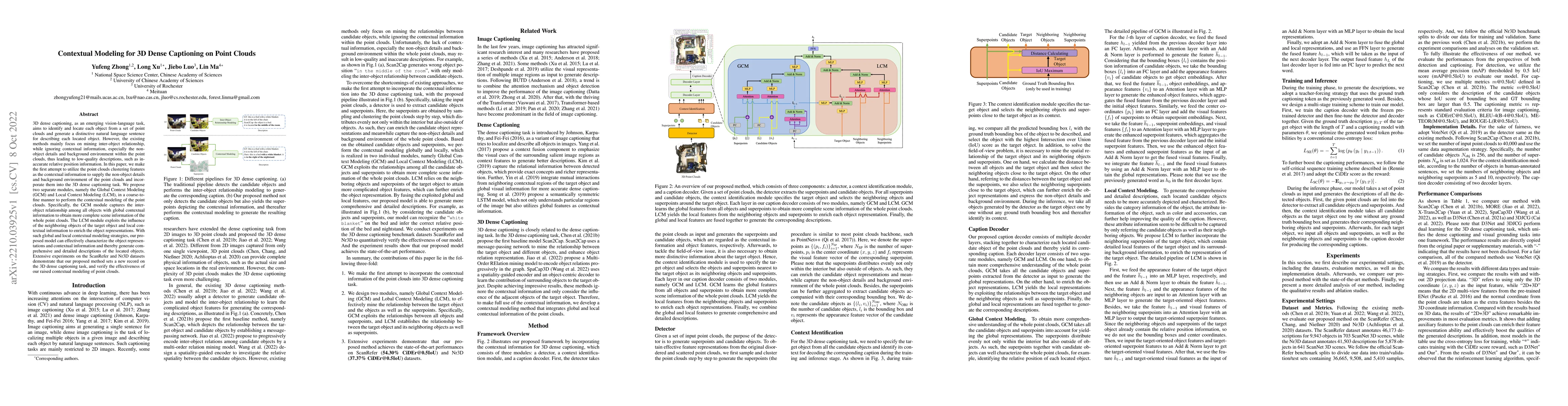 Thumbnail for Contextual Modeling for 3D Dense Captioning on Point Clouds