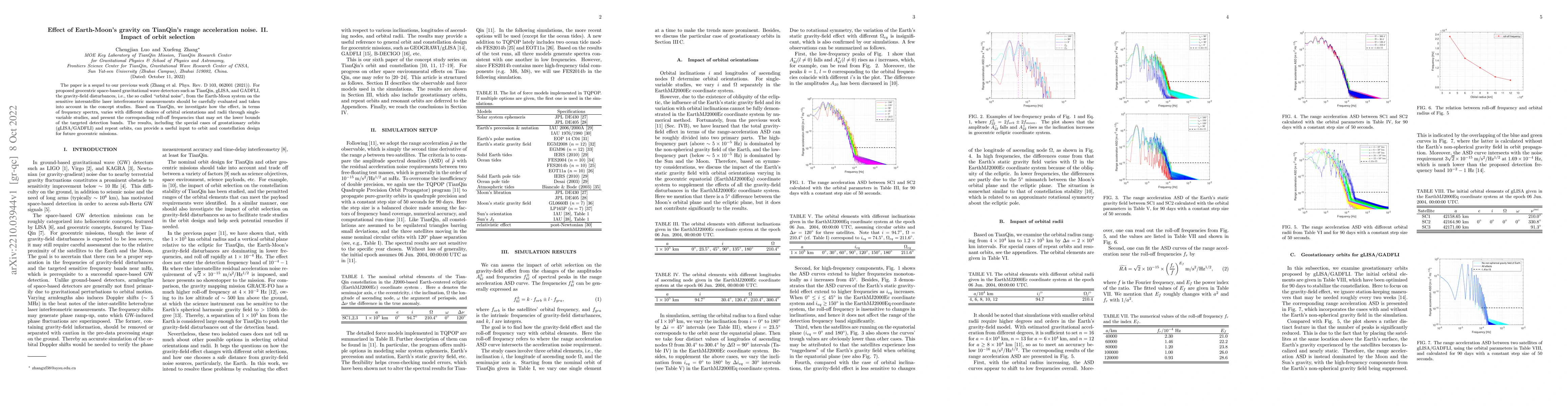 Thumbnail for Effect of Earth-Moon's gravity on TianQin's range acceleration noise.
  II. Impact of orbit selection