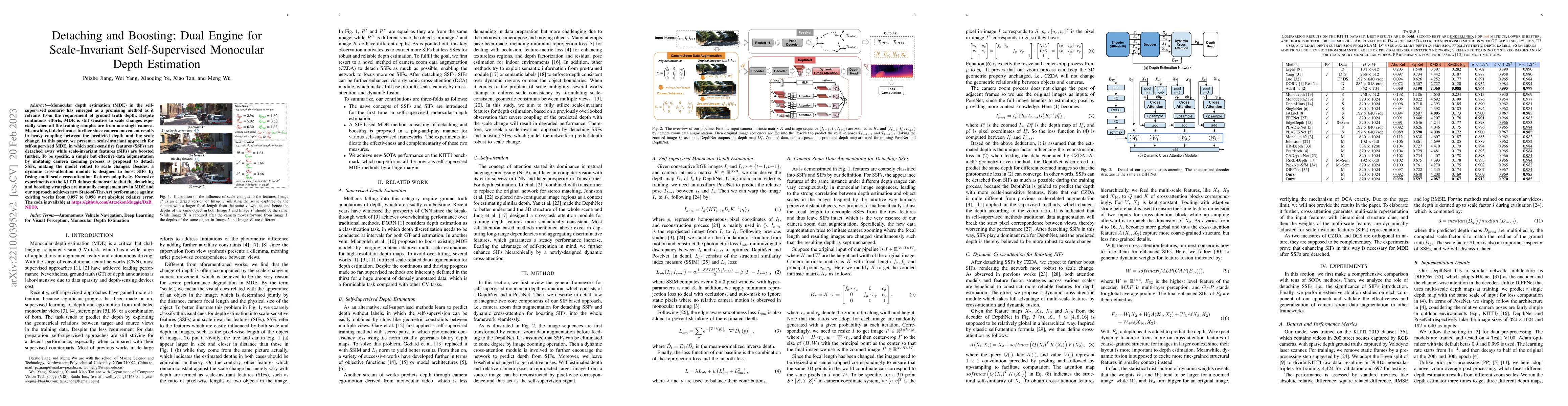 Thumbnail for Detaching and Boosting: Dual Engine for Scale-Invariant Self-Supervised
  Monocular Depth Estimation