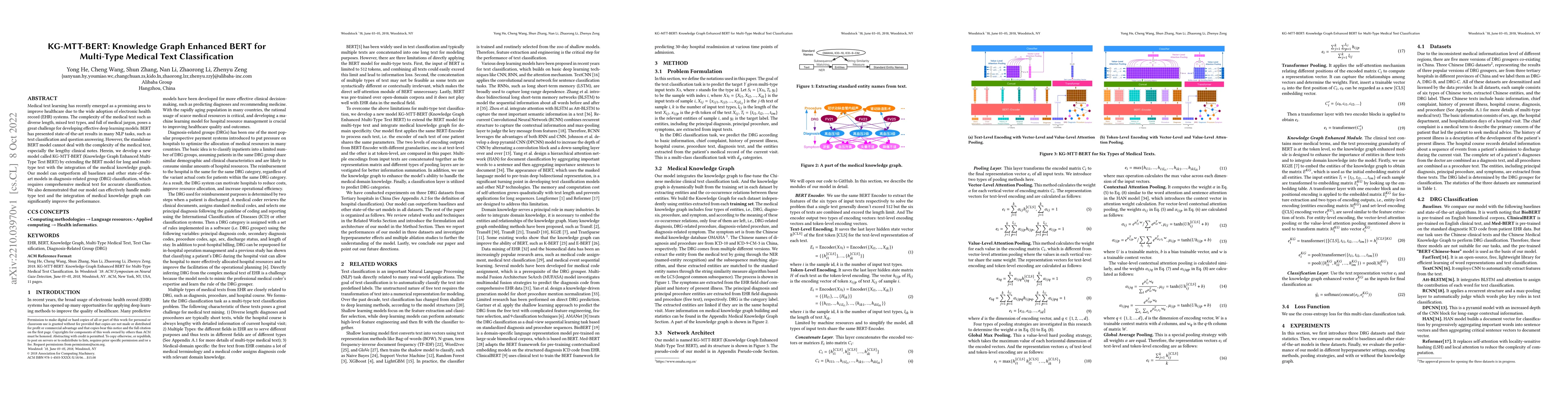Thumbnail for KG-MTT-BERT: Knowledge Graph Enhanced BERT for Multi-Type Medical Text
  Classification