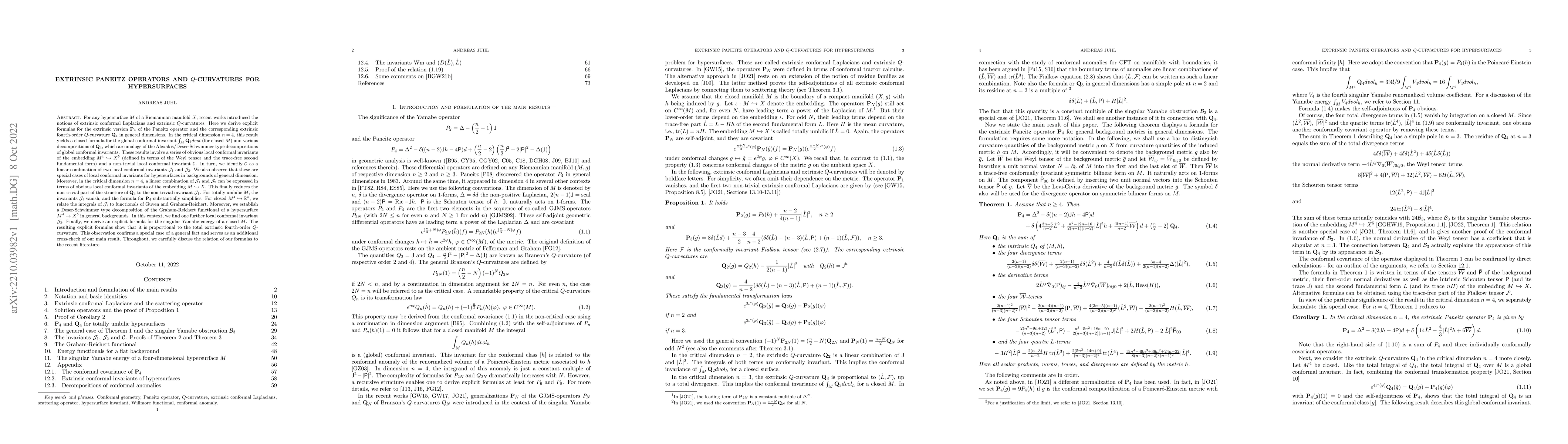 Thumbnail for Extrinsic Paneitz operators and $Q$-curvatures for hypersurfaces